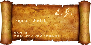Leyrer Judit névjegykártya